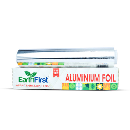 Earthfirst Aluminum Foil 1 KG NET Roll | Heavy Duty, Food Grade Silver Foil for Commercial & Home Use | Ideal for Cooking, Wrapping, Grilling & Baking | Extra Thick Kitchen Foil