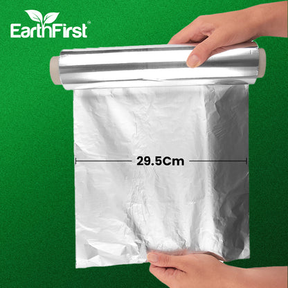 Earthfirst Aluminum Foil 1 KG NET Roll | Heavy Duty, Food Grade Silver Foil for Commercial & Home Use | Ideal for Cooking, Wrapping, Grilling & Baking | Extra Thick Kitchen Foil
