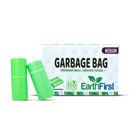 EarthFirst OXO-Biodegradable Garbage Bags 19X21 Inches (Pack of 4 Rolls) – 120 Pieces (30 Pieces X 4 Rolls) | Eco-Friendly Medium Trash Bags for Home, Kitchen & Office