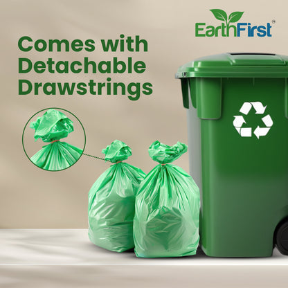 EarthFirst OXO-Biodegradable Garbage Bags 19X21 Inches (Pack of 4 Rolls) – 120 Pieces (30 Pieces X 4 Rolls) | Eco-Friendly Medium Trash Bags for Home, Kitchen & Office